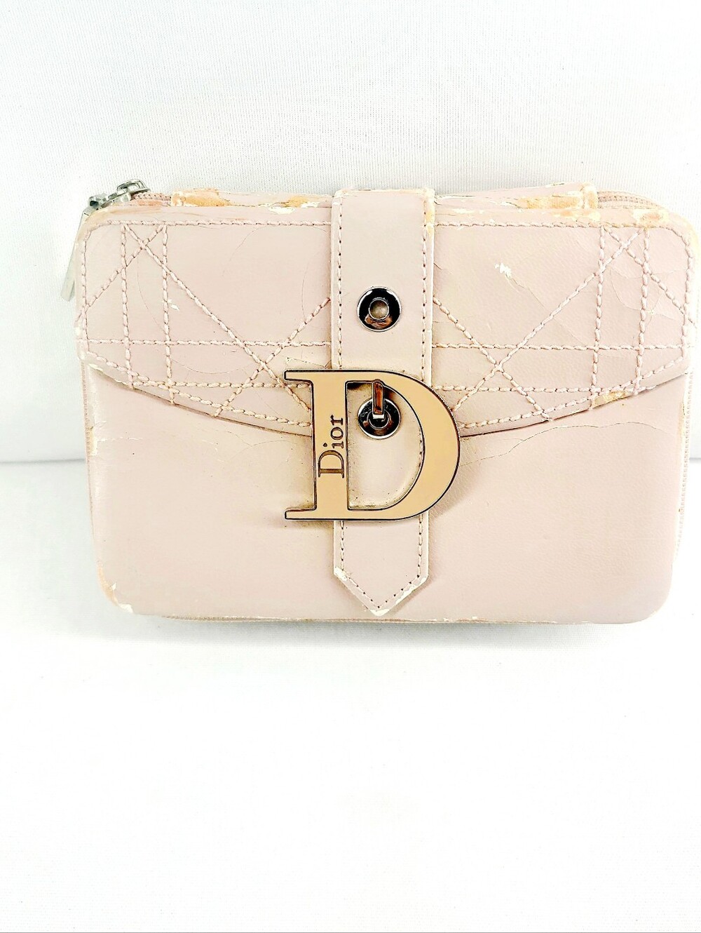 Christian Dior Canvas Leather Cosmetic Bag